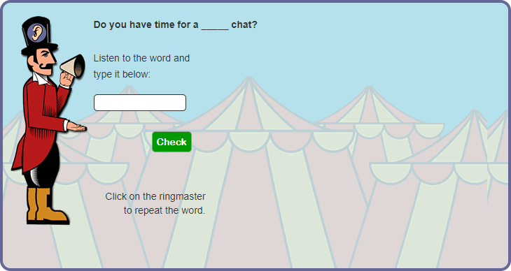 Listen and Spell spelling test