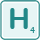 h is 4