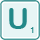 u is 1